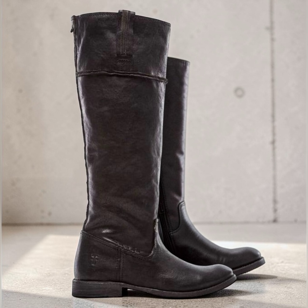 Frye Shirley Artisan Knee High Black Boots. Size 7.5. Comes With Box and Tags. - Picture 5 of 12